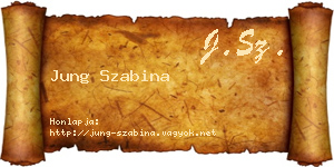 Jung Szabina névjegykártya