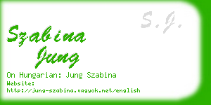 szabina jung business card